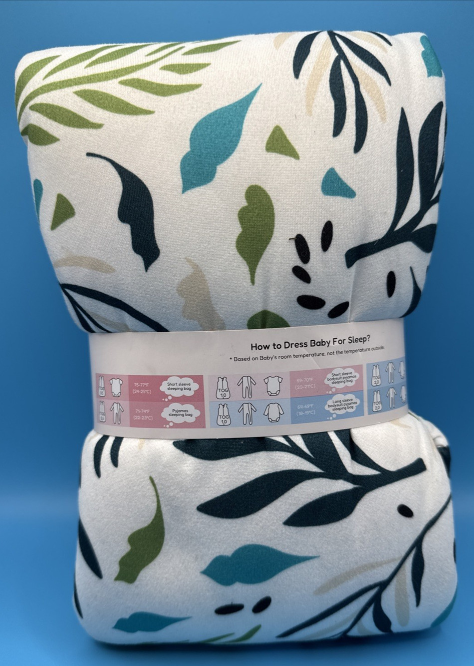 litto goose 1.0 Tog Sleep Sack/Bag Size XL New with tags White/Green/Tan